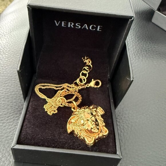 Versace Gold-Tone Brass Medusa Head Multi-Chain Bracelet, NWT - Picture 3 of 10